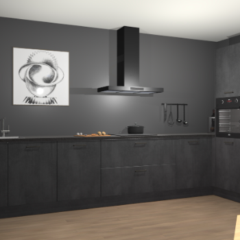 Beton Zwarte keuken Khao Lak 74446