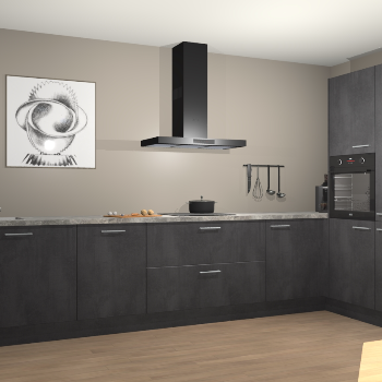 Beton Zwarte keuken Khao Lak 74454