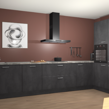 Beton Zwarte keuken Khao Lak 74455