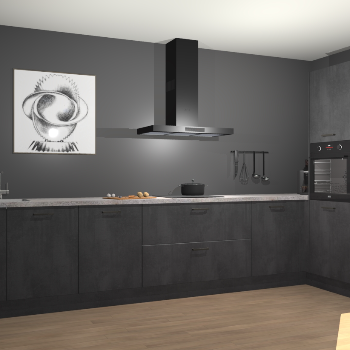 Beton Zwarte keuken Khao Lak 74452