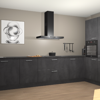 Beton Zwarte keuken Khao Lak 74460