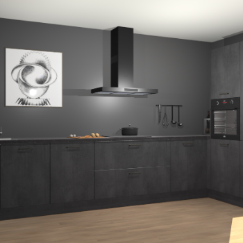 Beton Zwarte keuken Khao Lak 74465