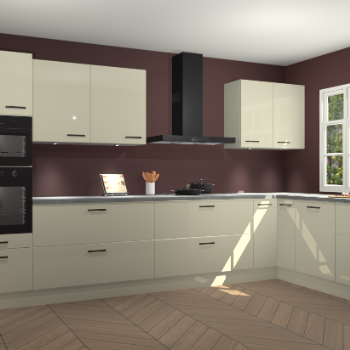 Magnolia hoogglans keuken Graz 72364