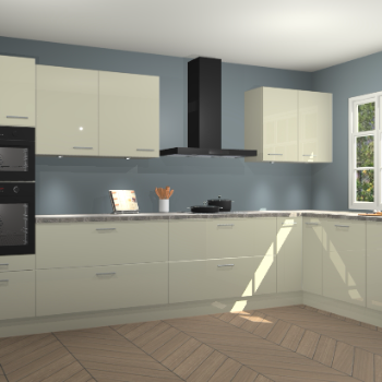 Magnolia hoogglans keuken Graz 72391