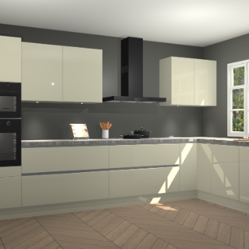 Magnolia hoogglans greeploze keuken Graz 72392