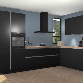 Zwarte greeploze keuken Vlaanderen 48613