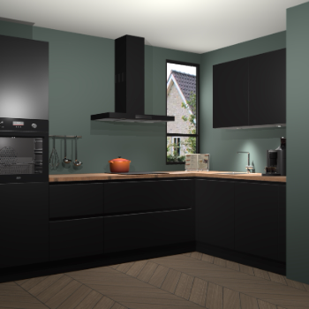 Zwarte greeploze keuken Vlaanderen 48616