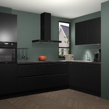 Zwarte greeploze keuken Vlaanderen 48629