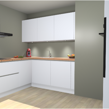 Sneeuwwitte greeploze keuken Noorwegen 42687