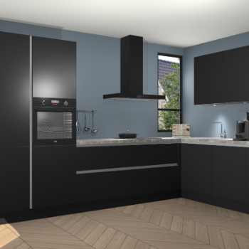 Zwarte greeploze keuken Vlaanderen 48632