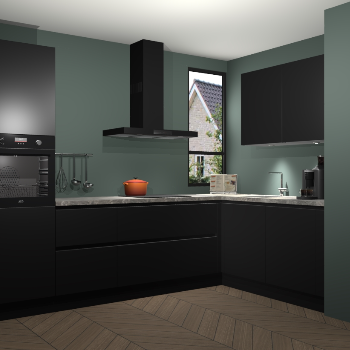 Zwarte greeploze keuken Vlaanderen 48635