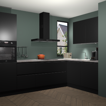 Zwarte greeploze keuken Vlaanderen 48641