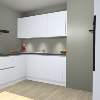 Sneeuwwitte greeploze keuken Noorwegen 47232