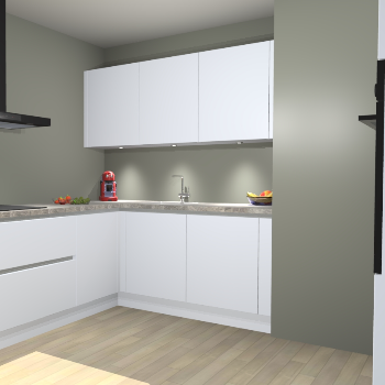 Sneeuwwitte greeploze keuken Noorwegen 47233