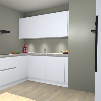 Sneeuwwitte greeploze keuken Noorwegen 47234