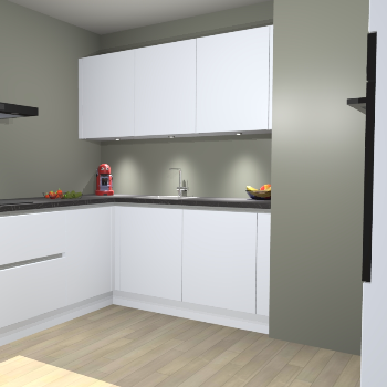 Sneeuwwitte greeploze keuken Noorwegen 47235