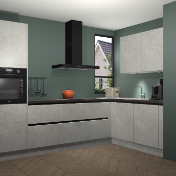 Beton Opal greeploze keuken Vlaanderen 48672