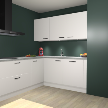 Zijdegrijze keuken Noorwegen 47403