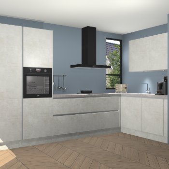 Beton Opal greeploze keuken Vlaanderen 48682