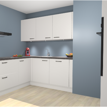 Zijdegrijze keuken Noorwegen 47410