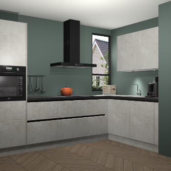 Beton Opal greeploze keuken Vlaanderen 48708