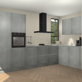 Beton Parelgrijs keuken Vlaanderen 48736