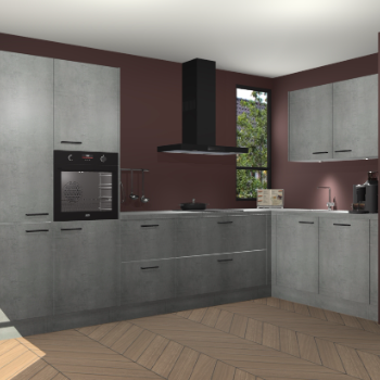 Beton Parelgrijs keuken Vlaanderen 48738