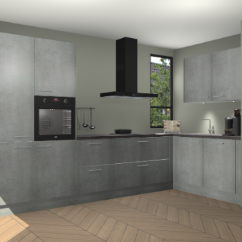 Beton Parelgrijs keuken Vlaanderen 48750