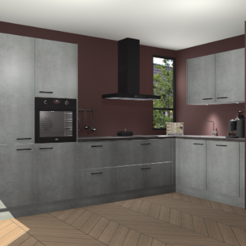 Beton Parelgrijs keuken Vlaanderen 48753