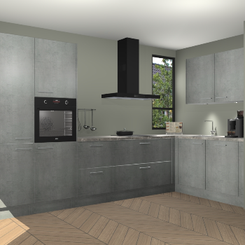 Beton Parelgrijs keuken Vlaanderen 48796