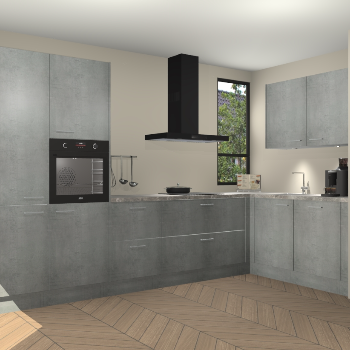 Beton Parelgrijs keuken Vlaanderen 48797