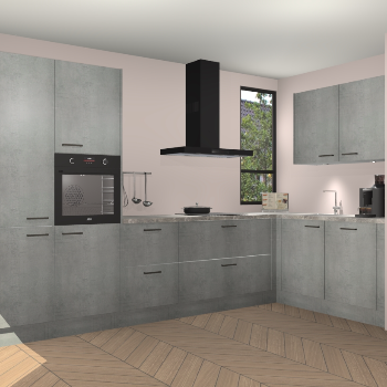 Beton Parelgrijs keuken Vlaanderen 48800