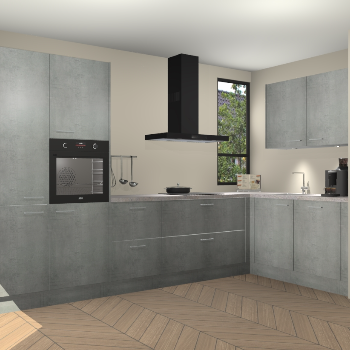 Beton Parelgrijs keuken Vlaanderen 48807