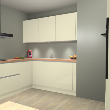 Magnolia greeploze keuken Noorwegen 47467