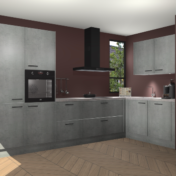 Beton Parelgrijs keuken Vlaanderen 48811