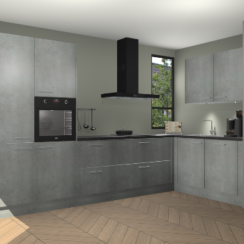 Beton Parelgrijs keuken Vlaanderen 48822