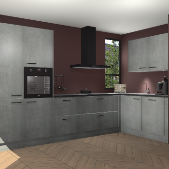 Beton Parelgrijs keuken Vlaanderen 48825