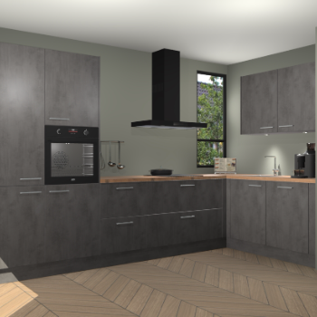 Beton Antraciet keuken Vlaanderen 48846