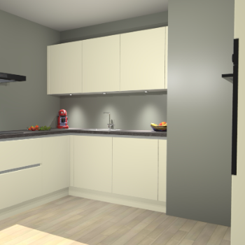 Magnolia greeploze keuken Noorwegen 47615