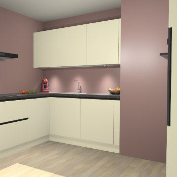 Magnolia greeploze keuken Noorwegen 47649