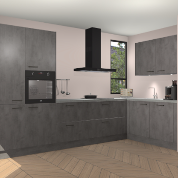 Beton Antraciet keuken Vlaanderen 48868