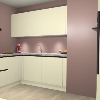 Magnolia greeploze keuken Noorwegen 47650