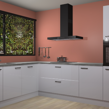 Sneeuwwitte hoogglans keuken Rhodos 55054