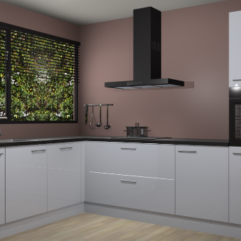 Sneeuwwitte hoogglans keuken Rhodos 55062