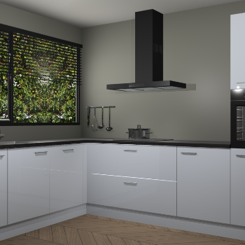 Sneeuwwitte hoogglans keuken Rhodos 55063