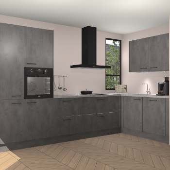 Beton Antraciet keuken Vlaanderen 48919