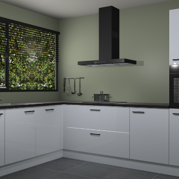 Sneeuwwitte hoogglans keuken Rhodos 55065