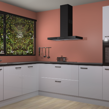 Sneeuwwitte hoogglans keuken Rhodos 55066