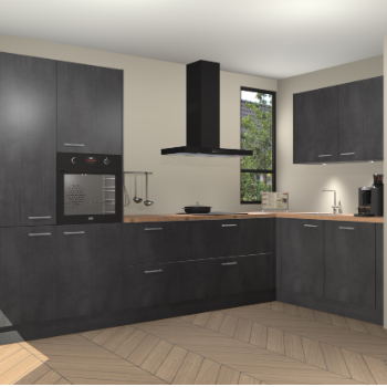 Beton Zwarte keuken Vlaanderen 48944