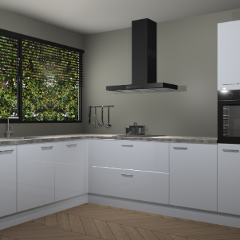 Sneeuwwitte hoogglans keuken Rhodos 55087